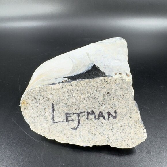 Hand Painted Folk Art Stone Paperweight Figurine Polar Bear Heavy Signed Lejman - Picture 4 of 15